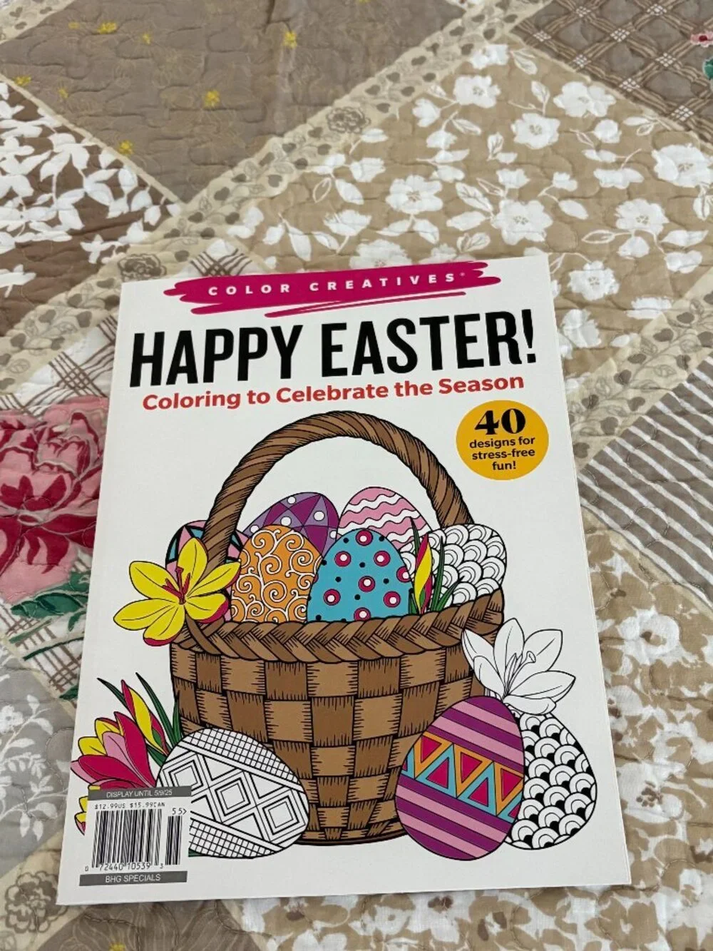 Color Creative Happy Easter Coloring to Celebrate the Season & 8 Colored Pencils